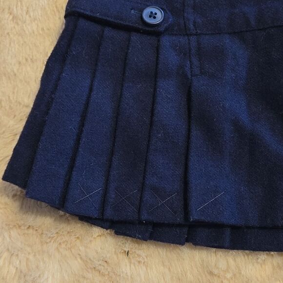 JANIE AND JACK NAVY BLUE WOOL FULLY LINED SKIRT, SIZE 12-18 MONTHS, NWOT - Picture 2 of 8